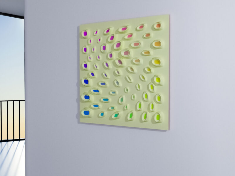 NEW - E-Volcanoes W61 - Pastel Wall Sculpture - Made to order