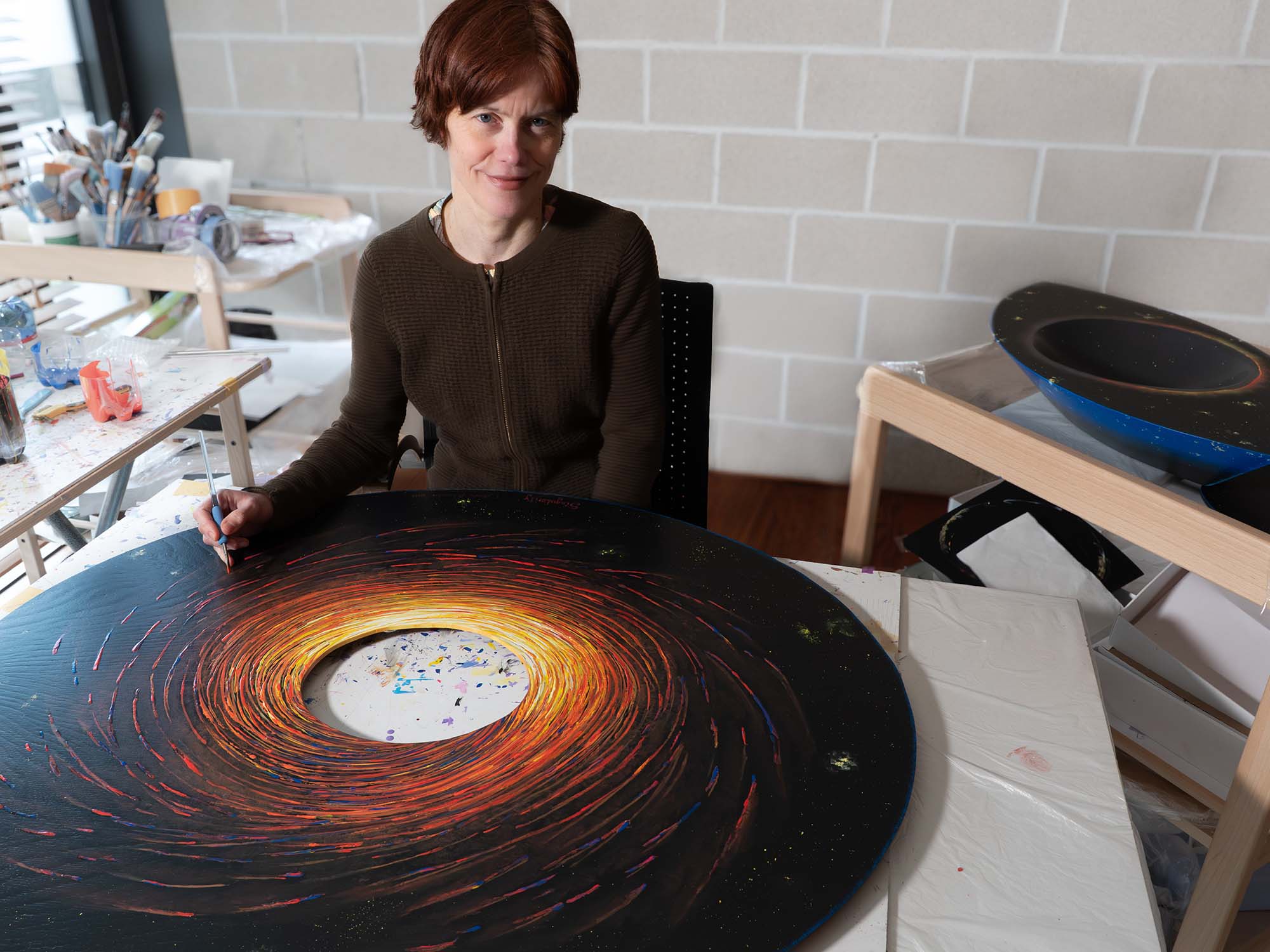 Catherine De Bosscher in her studio in 2026