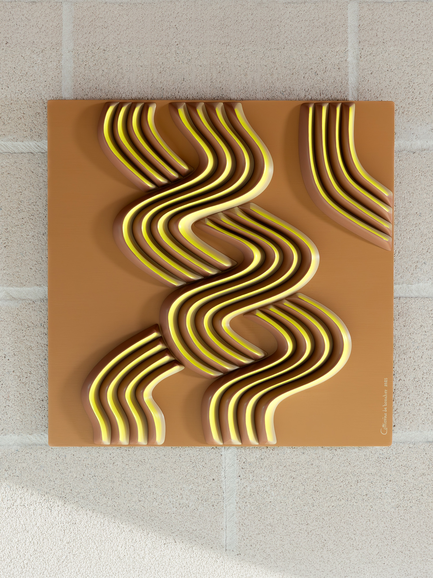 'Mocha Dune Ribbon' Wall Sculpture
